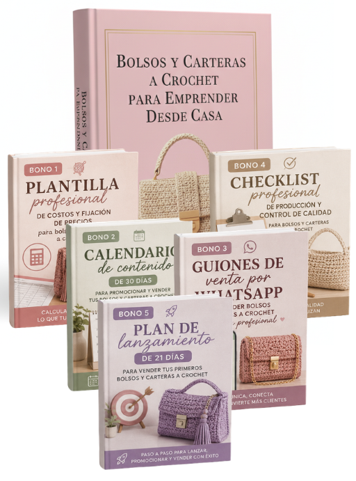 Bolsos y carteras a crochet: para emprender desde casa